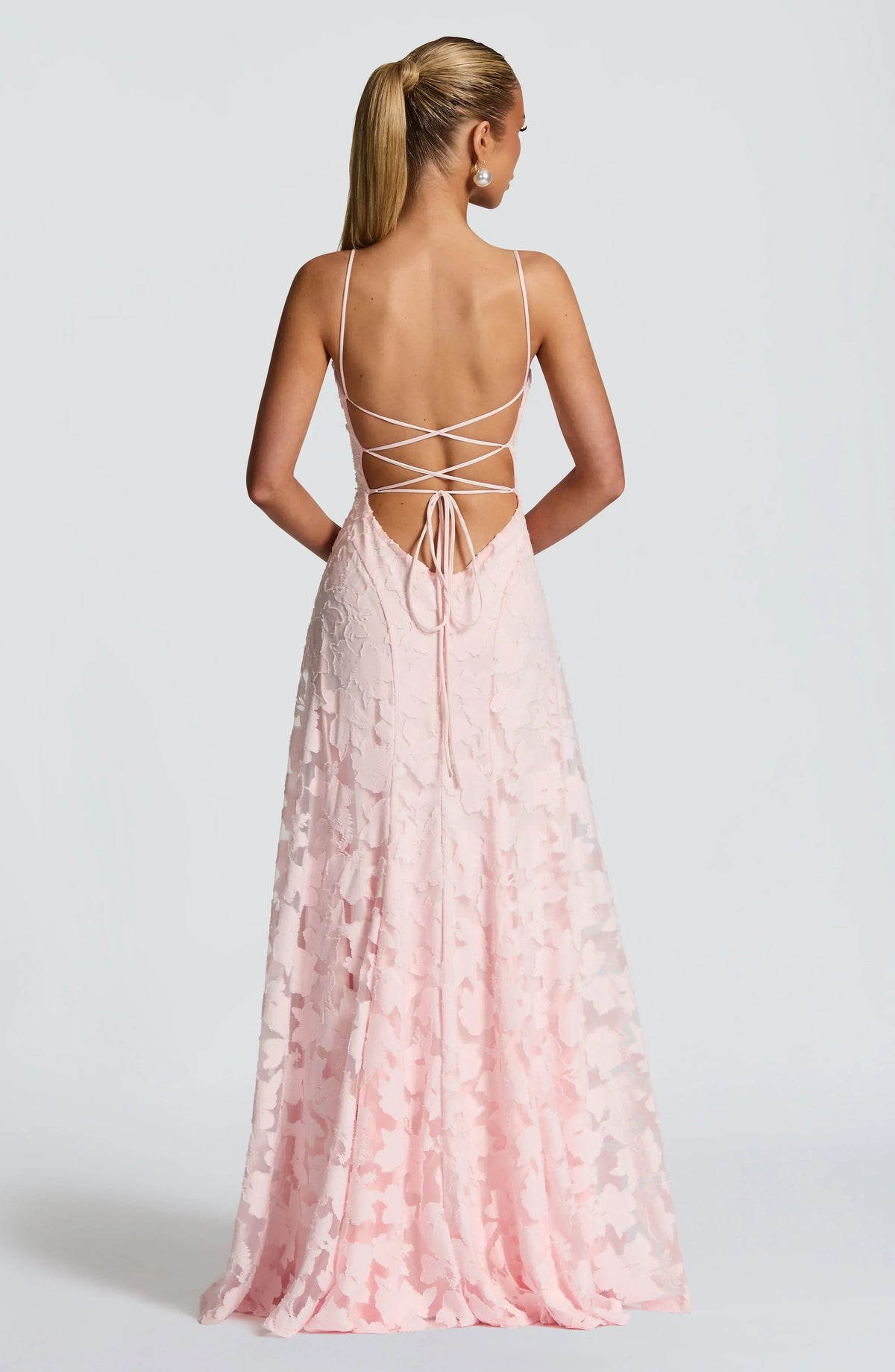 Soft pink maxi dress, fourth view