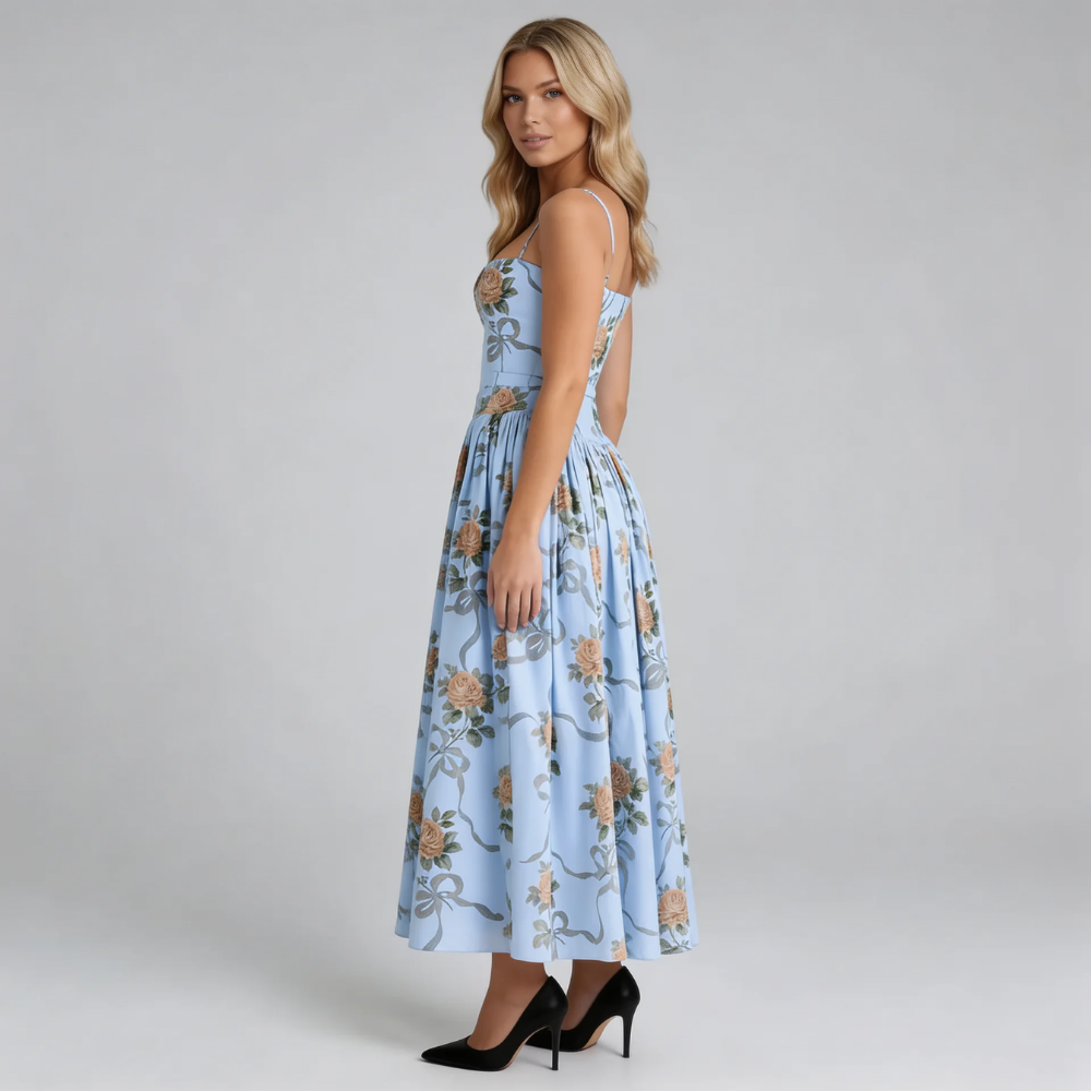 Alaina Corset Midi Dress