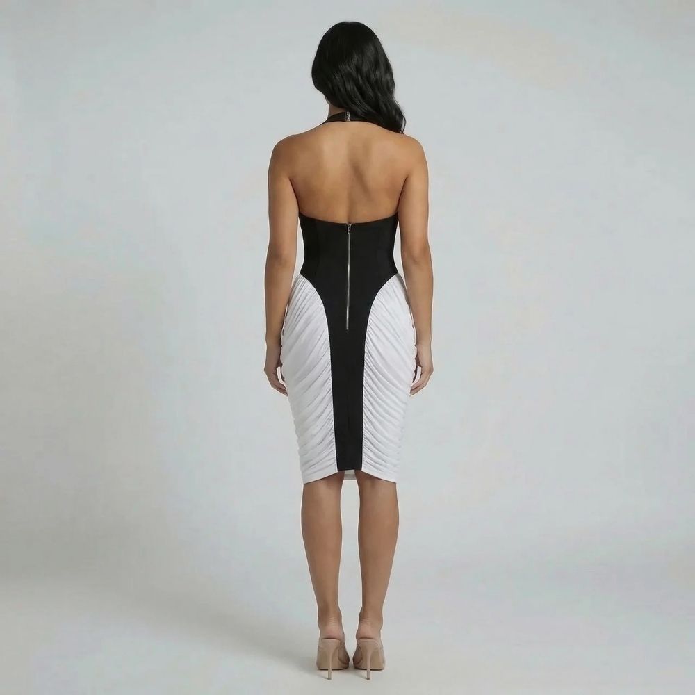 Anika Ruched Midi Dress