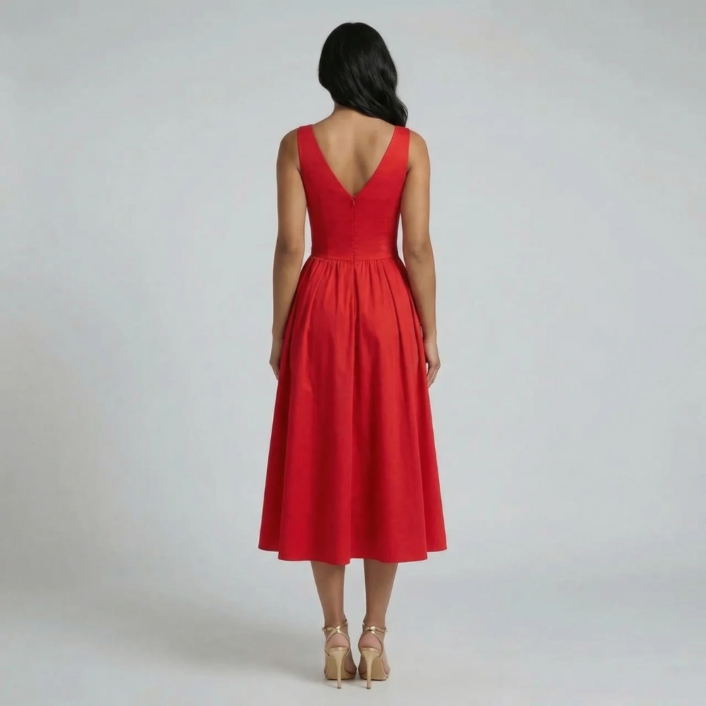 Cassandra Tie Midi Dress