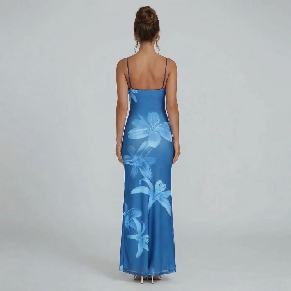 Lila Floral Maxi Dress
