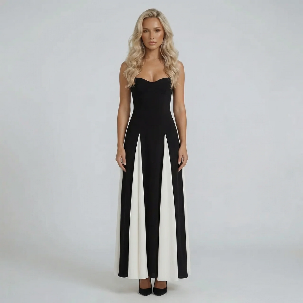 contrast asymmetric strappy maxi dress Lyla Asymmetrical Satin Maxi Dress / Bronze Taupe | MESHKI