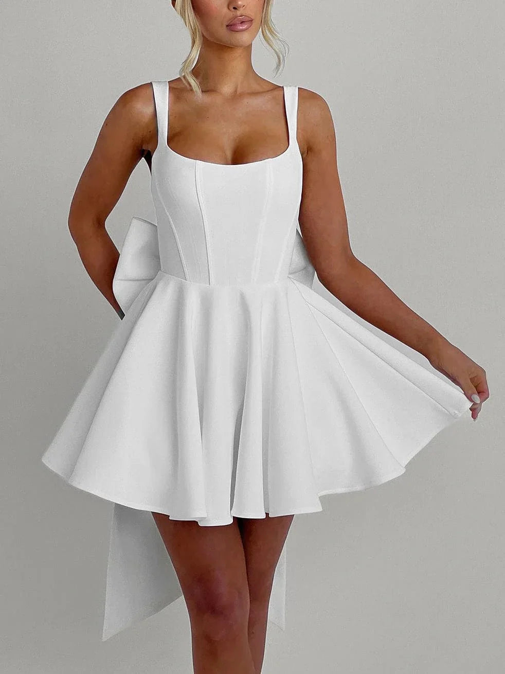 Bianca Bow Mini Dress