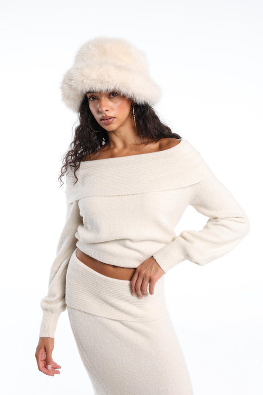 Women's beige maxi two piece set, front view