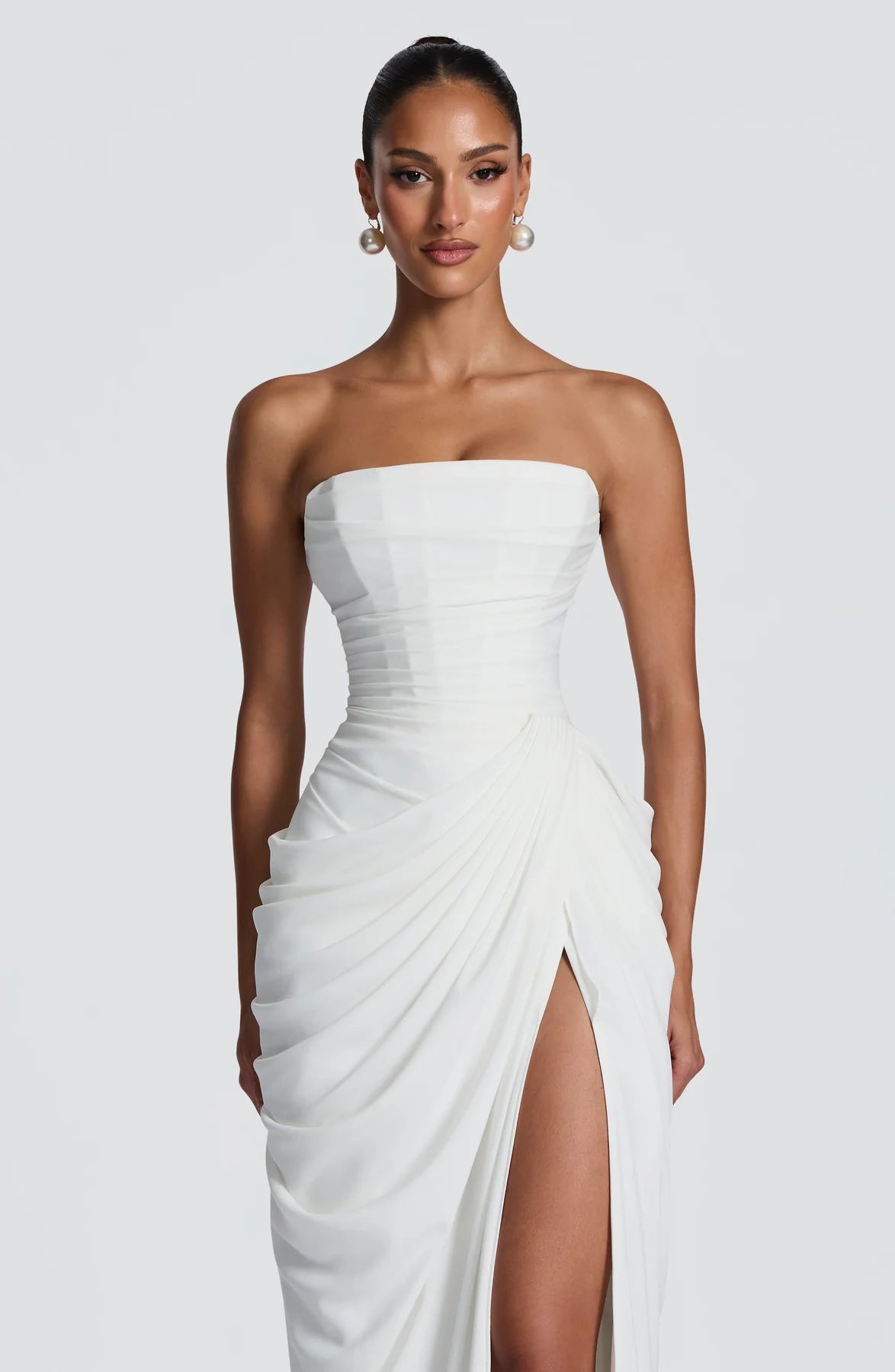 White floor-length maxi dress, second view