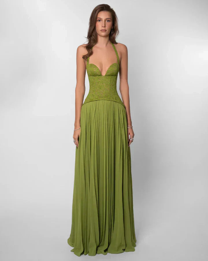 Women's formal maxi dress, front view