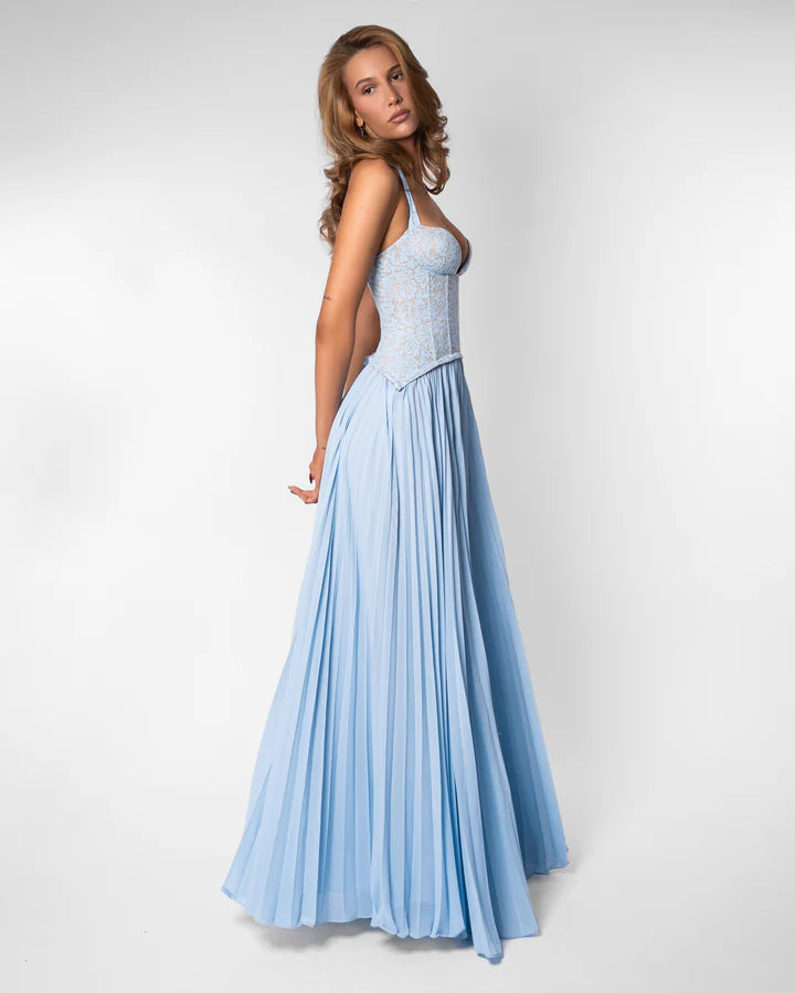 Formal maxi dress, back view