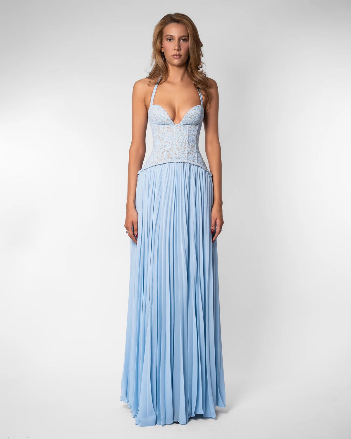 Formal maxi dress, full length view