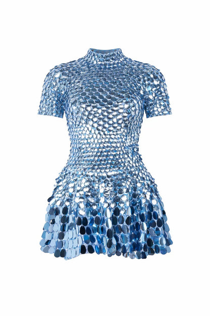 Blue homecoming mini dress, seventh view