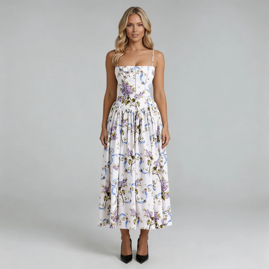 Alaina Corset Midi Dress