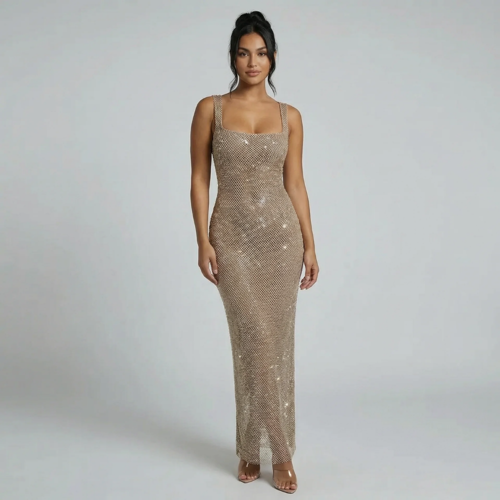 Alara Shimmer Maxi Dress