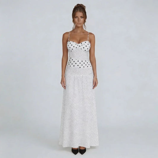 Amaya Polka Maxi Dress