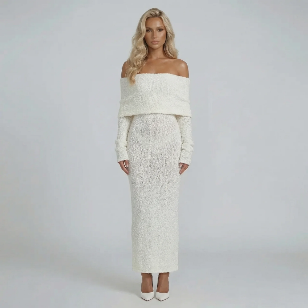 Amelia Drape Elegant Maxi Dress