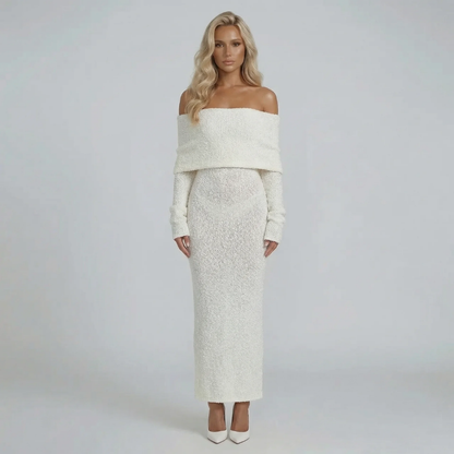 Amelia Drape Elegant Maxi Dress