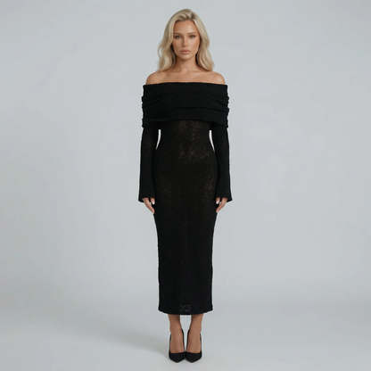 Amelia Drape Elegant Maxi Dress