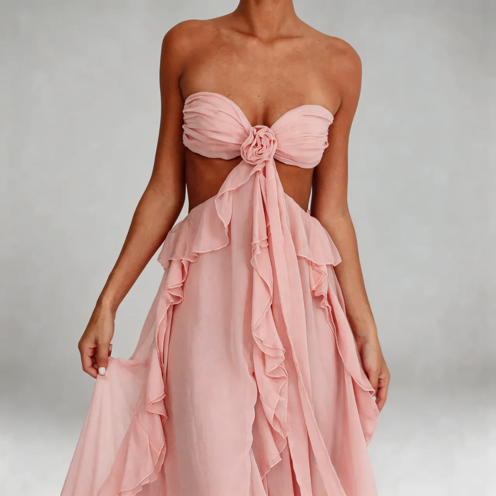 Amelie Rosette Maxi Dress
