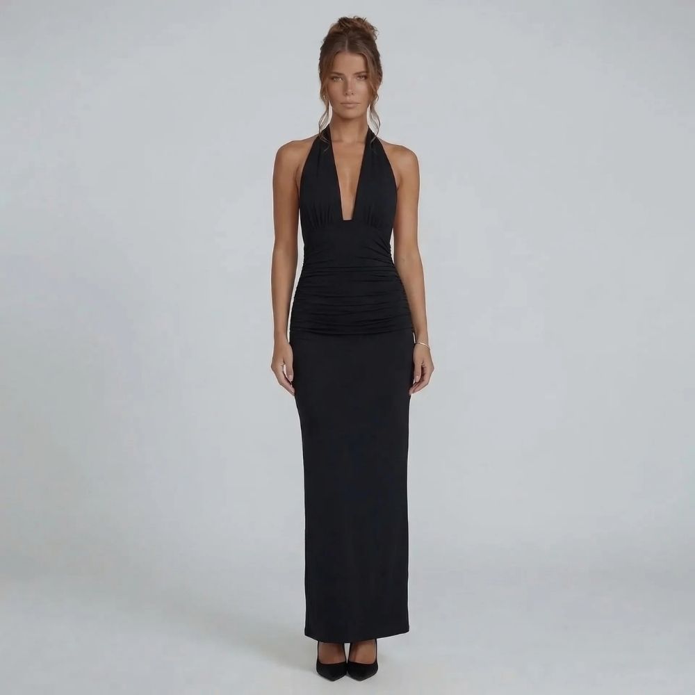 Anika Ruched Maxi Dress