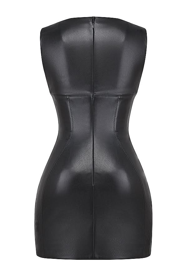 Bianca Leather Mini Dress