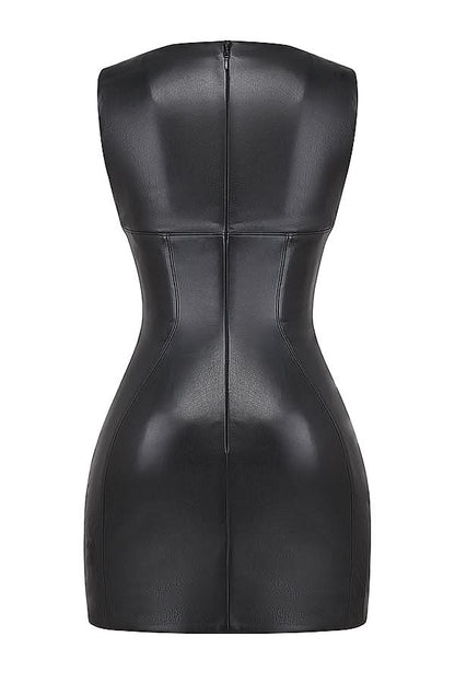 Bianca Leather Mini Dress