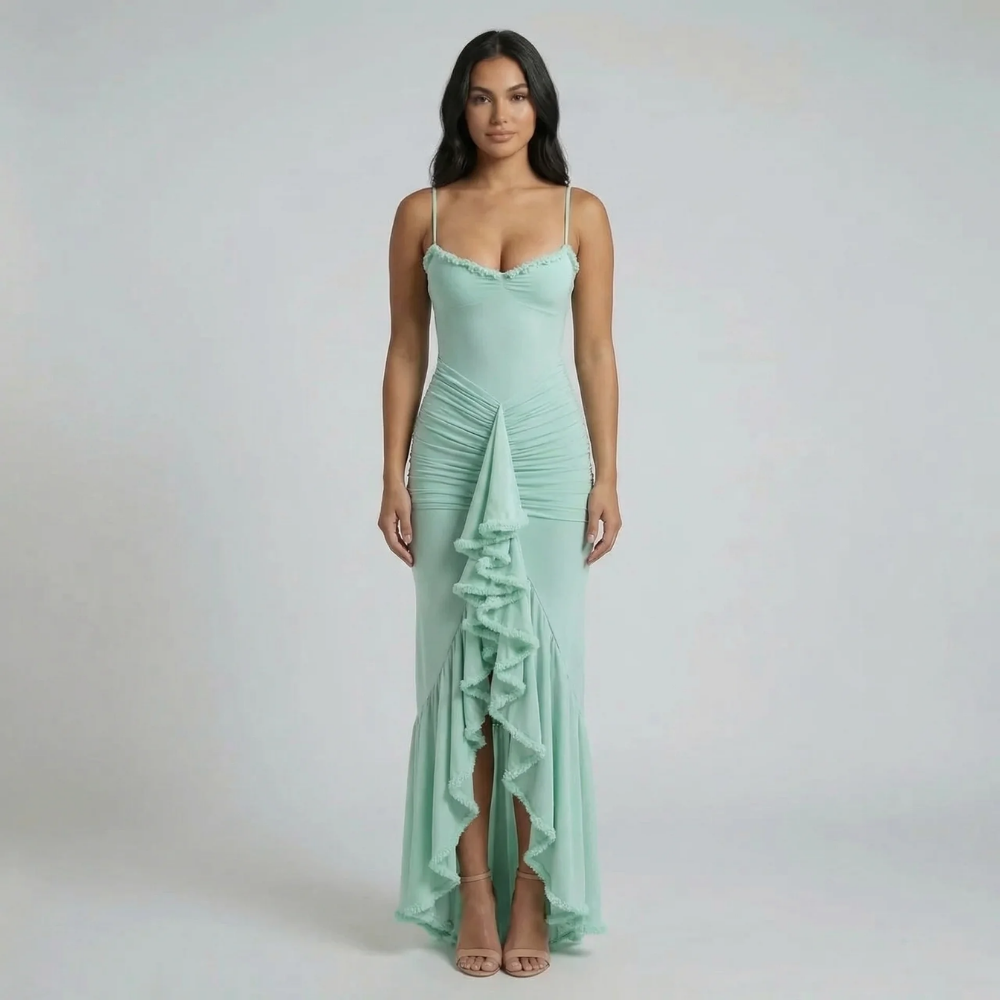 Camille Ruffle Maxi Dress