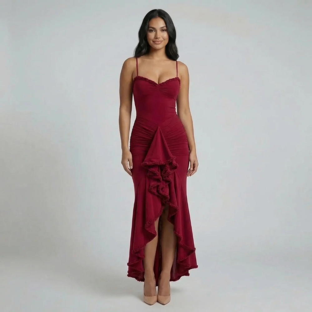 Camille Ruffle Maxi Dress