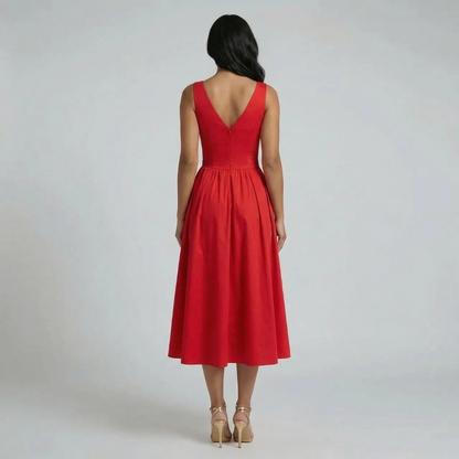 Cassandra Tie Midi Dress