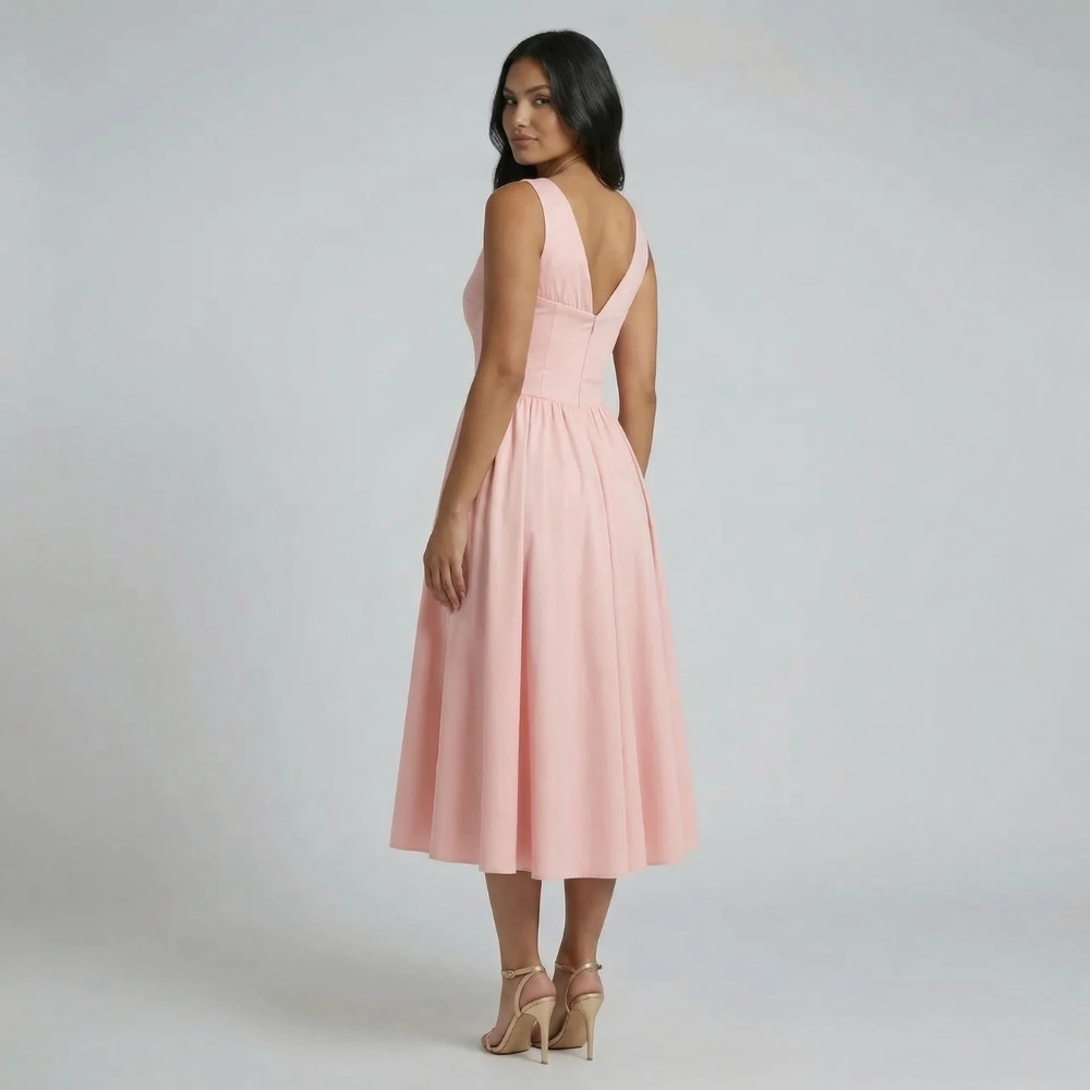 Cassandra Tie Midi Dress