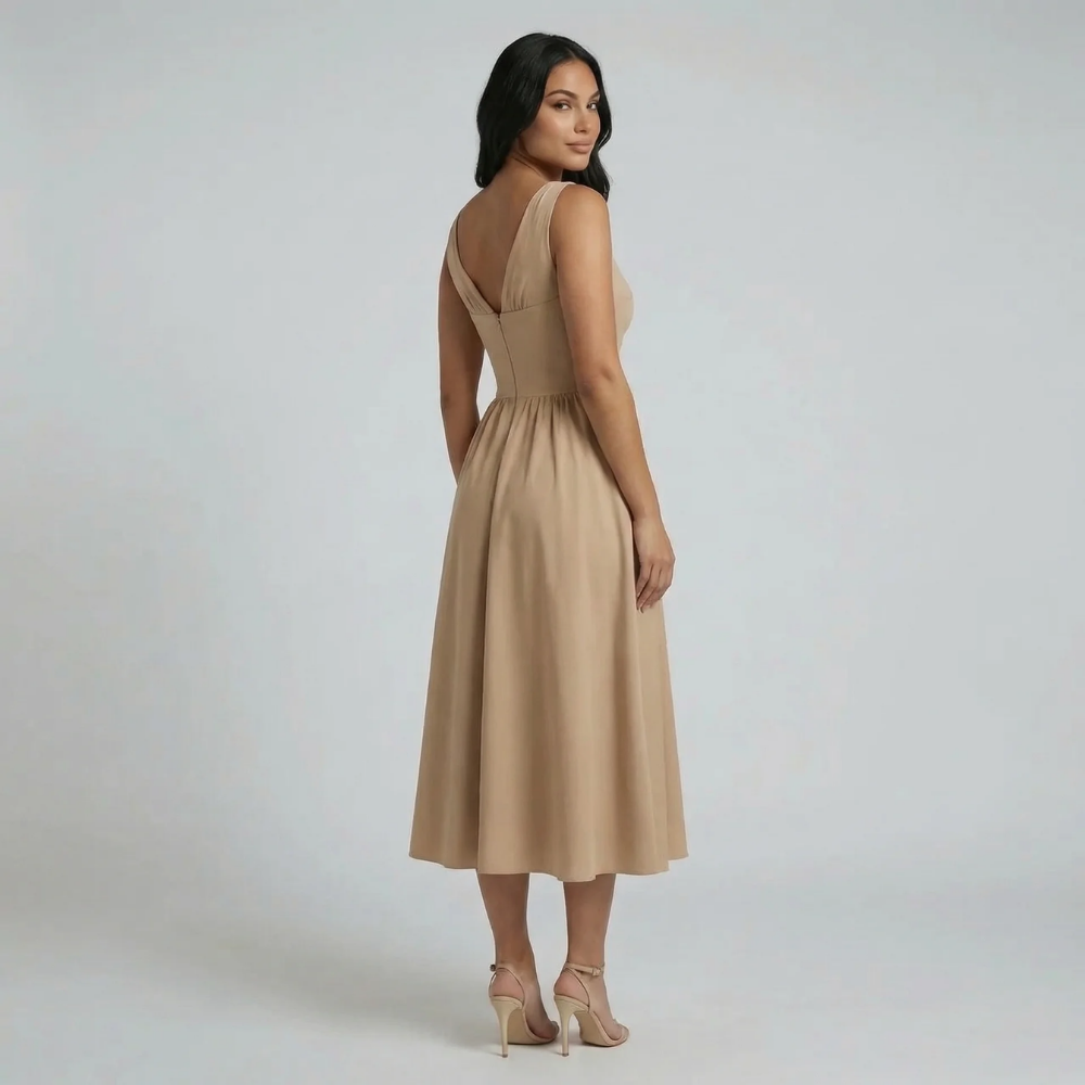 Cassandra Tie Midi Dress