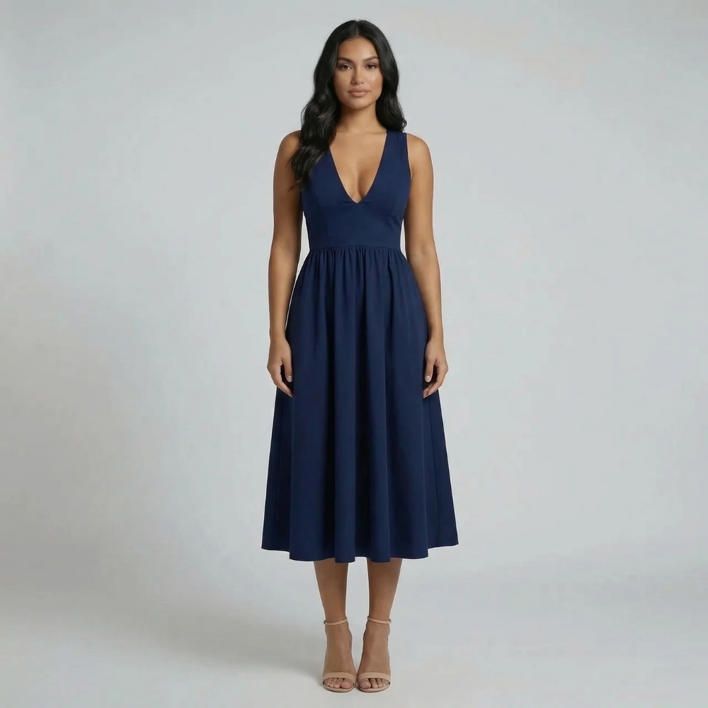 Cassandra Tie Midi Dress