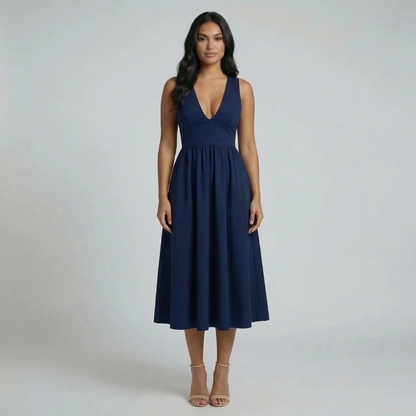 Cassandra Tie Midi Dress