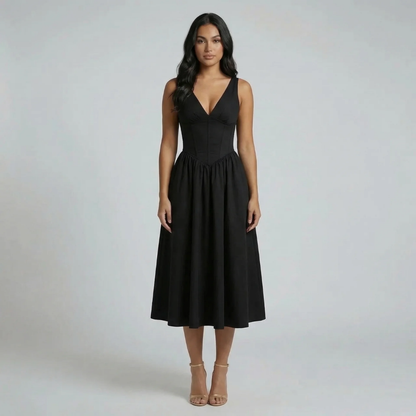 Cassandra Tie Midi Dress