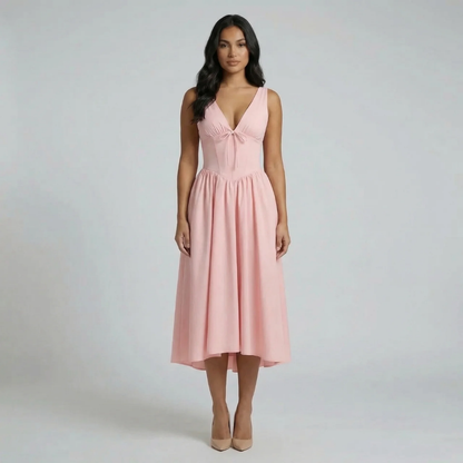 Cassandra Tie Midi Dress