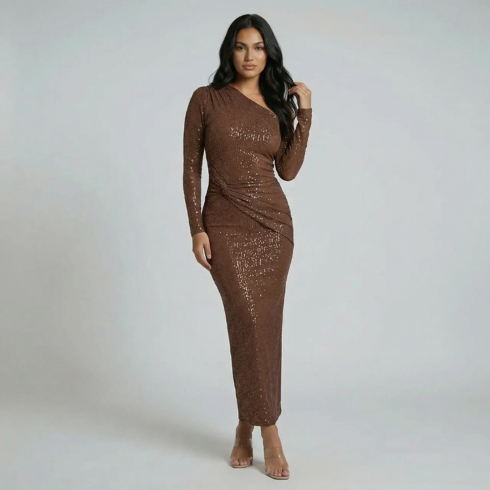 Celina Shimmer Maxi Dress