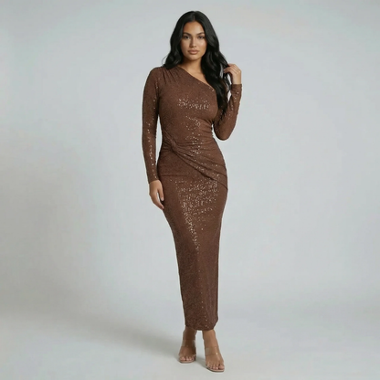 Celina Shimmer Maxi Dress