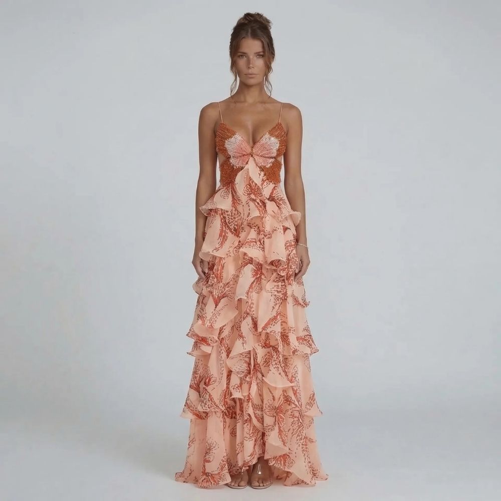 Dahlia Butterfly Maxi Dress