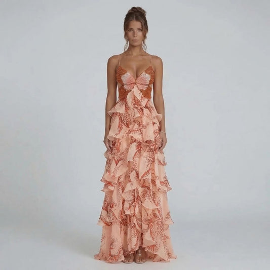 Dahlia Butterfly Maxi Dress