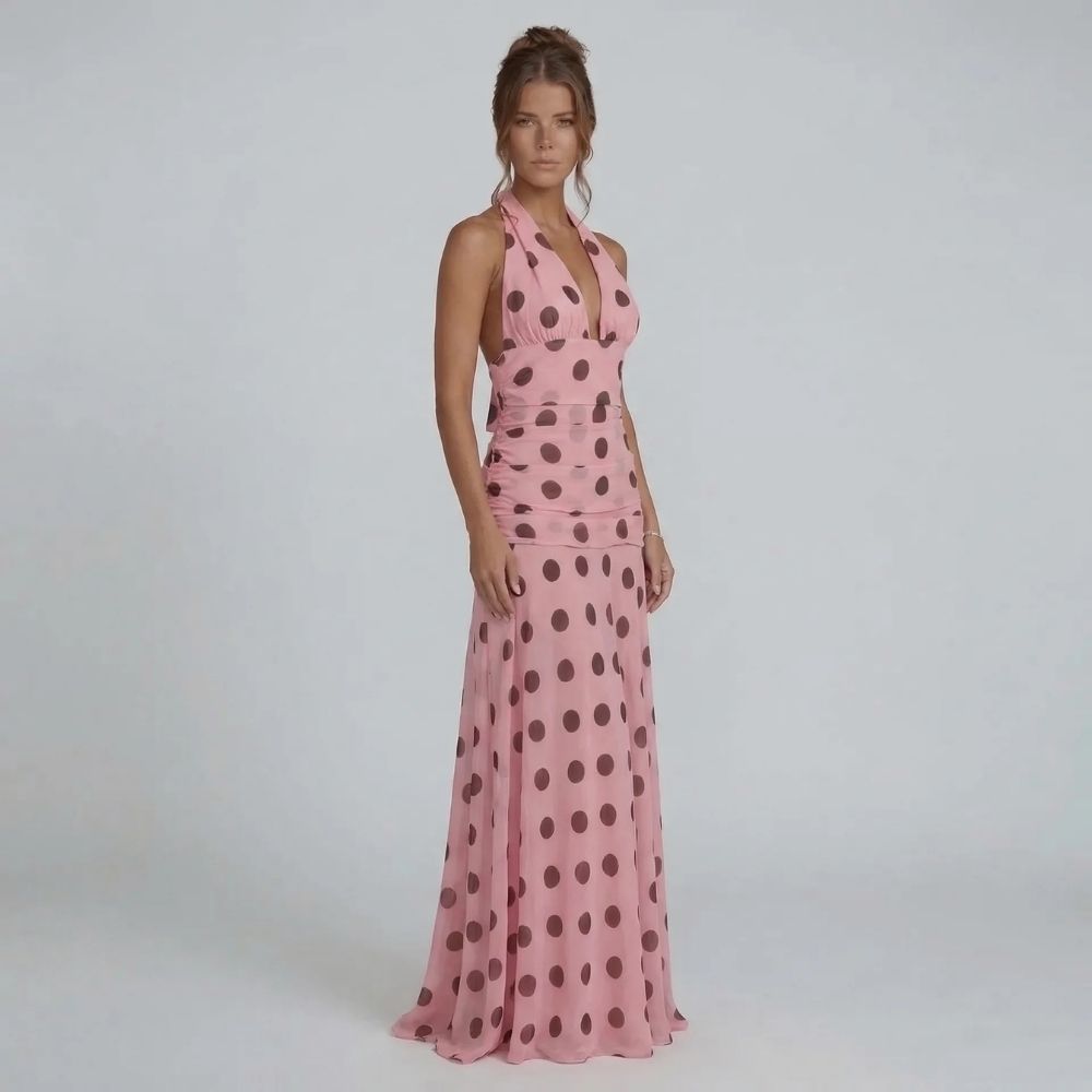 Daisy Polka Maxi Dress