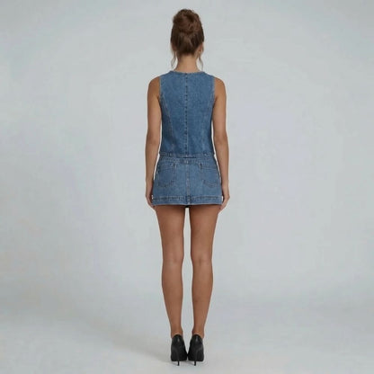 Daphne Tie-Front Denim Set