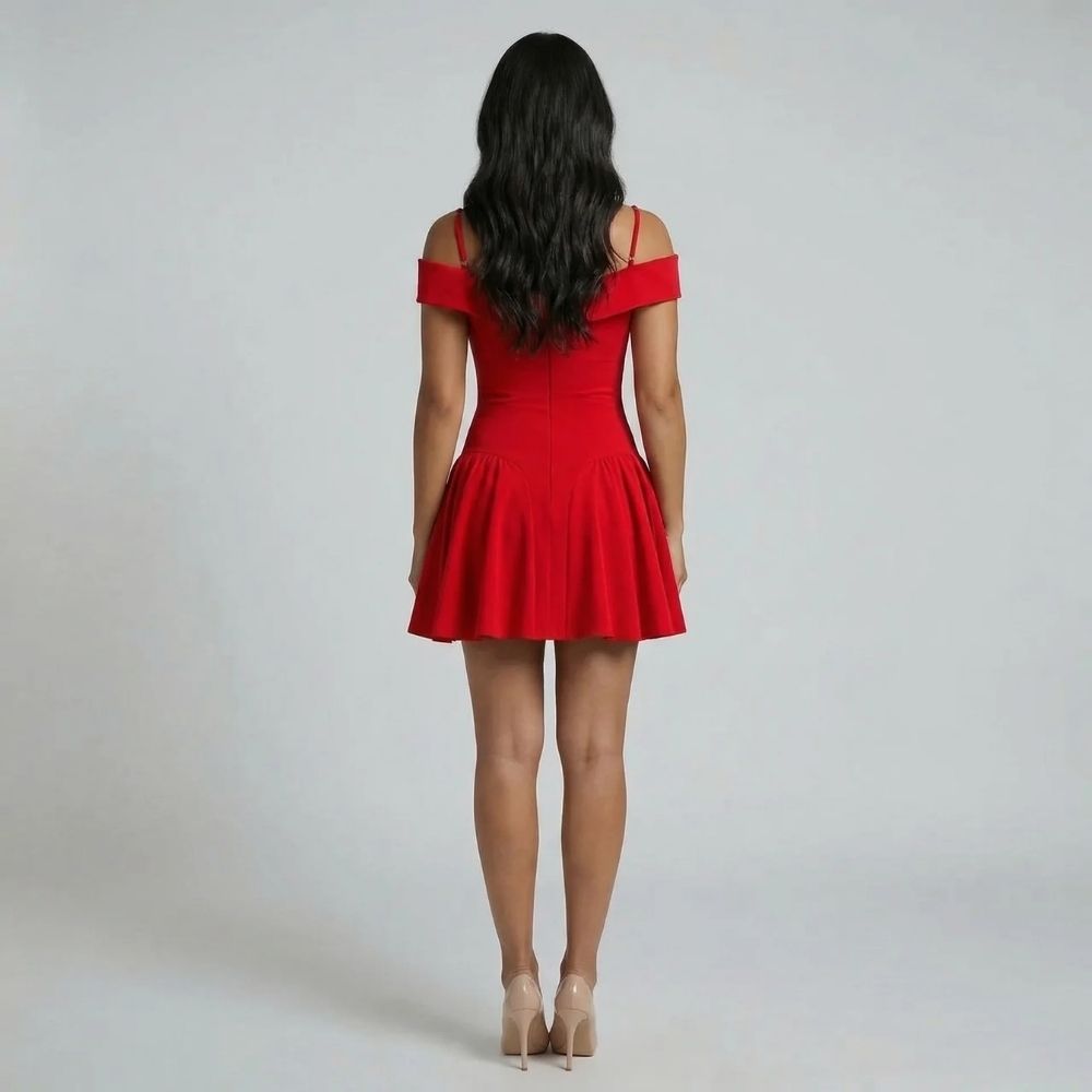 Evelina Foldover Mini Dress