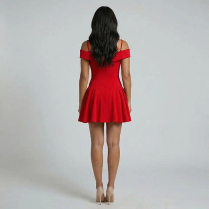 Evelina Foldover Mini Dress