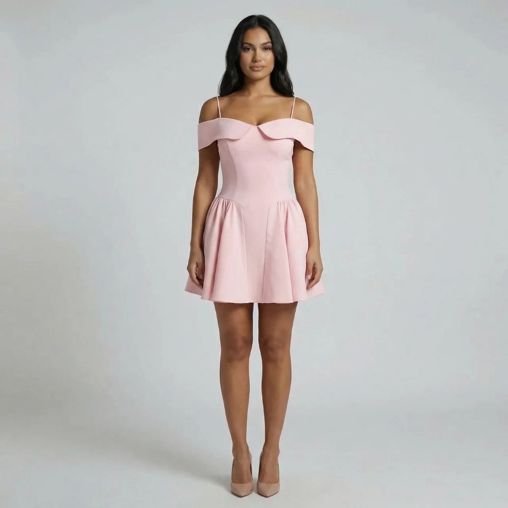 Evelina Foldover Mini Dress