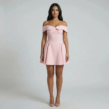 Evelina Foldover Mini Dress