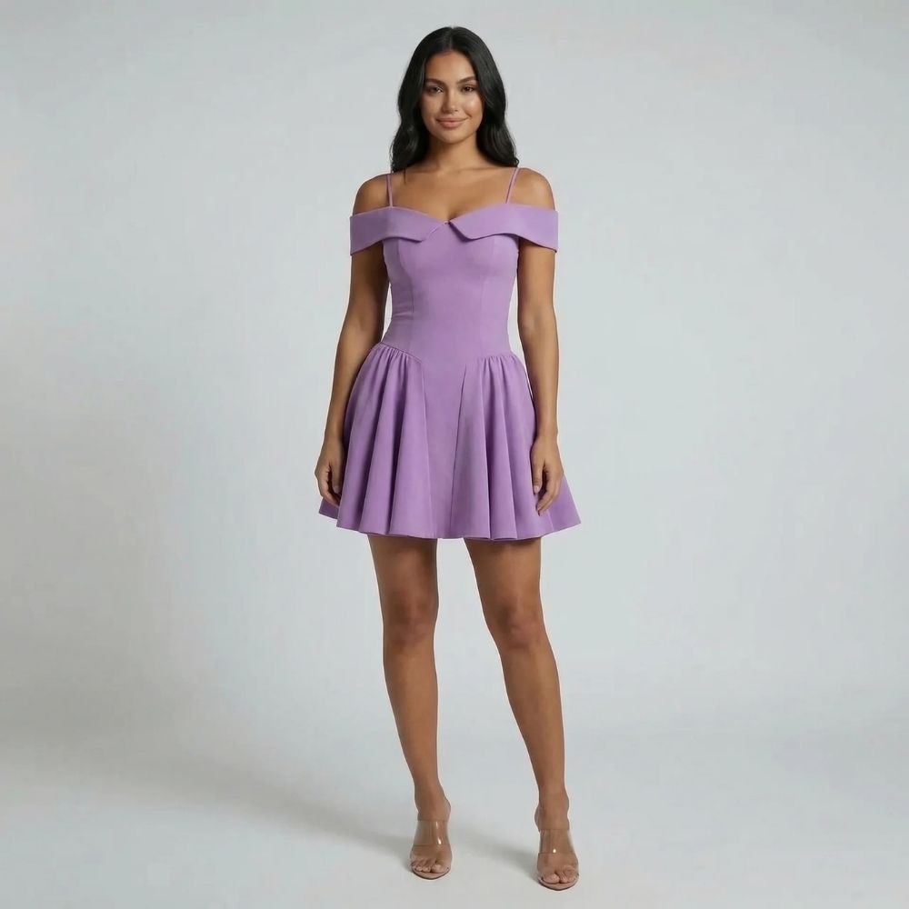 Evelina Foldover Mini Dress
