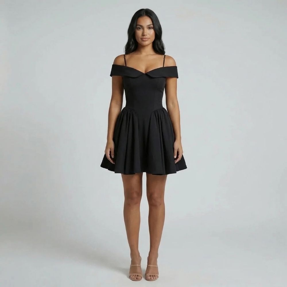 Evelina Foldover Mini Dress
