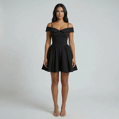 Evelina Foldover Mini Dress