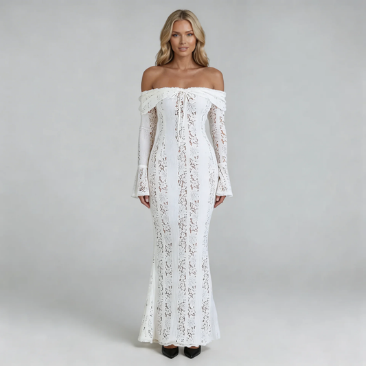 Evelina Lace Maxi Dress