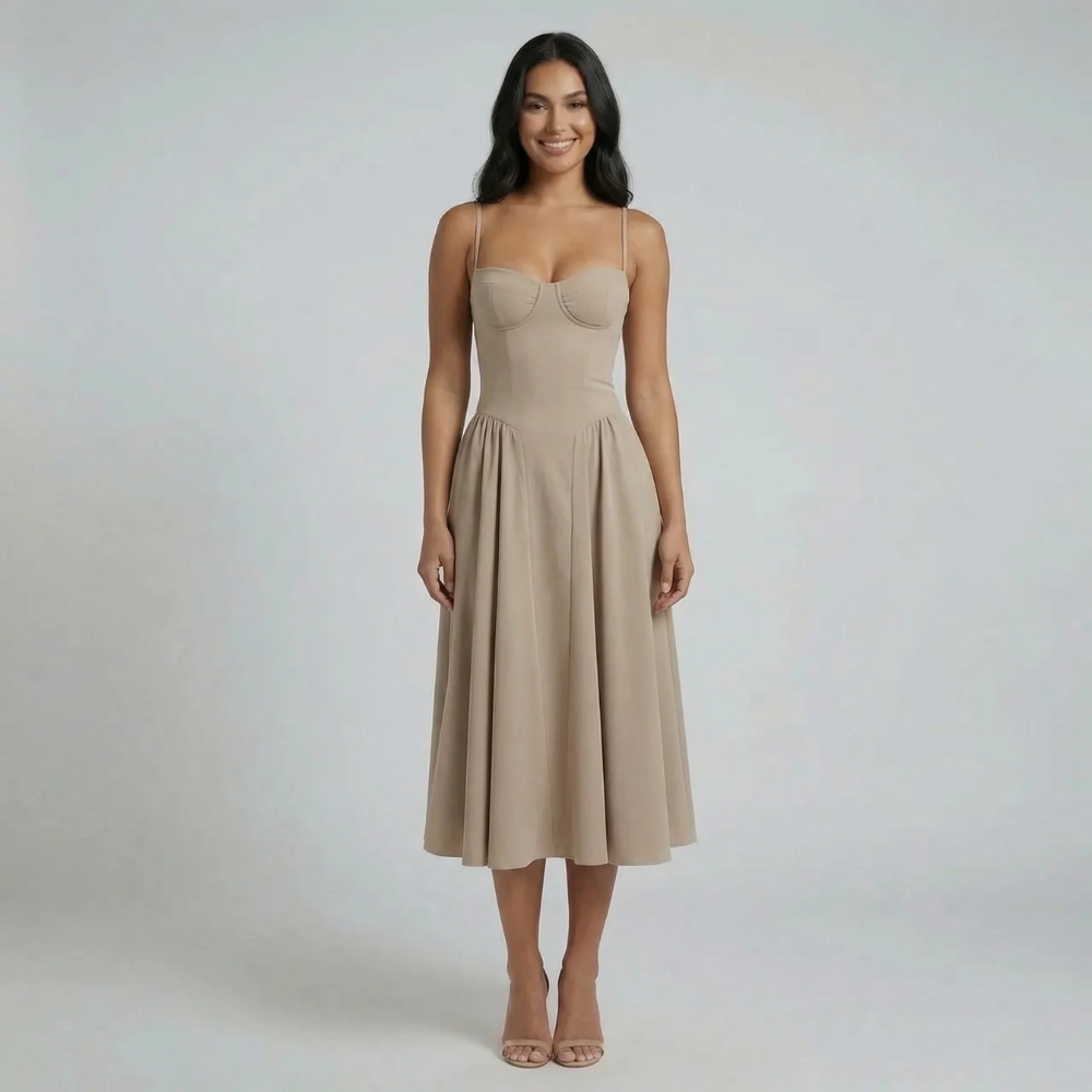 Fiona Corset Midi Dress