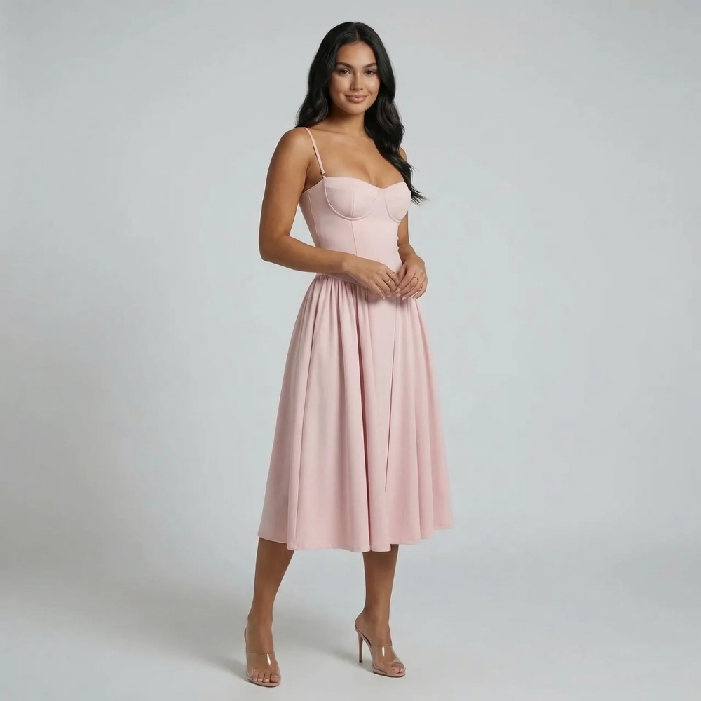 Fiona Corset Midi Dress