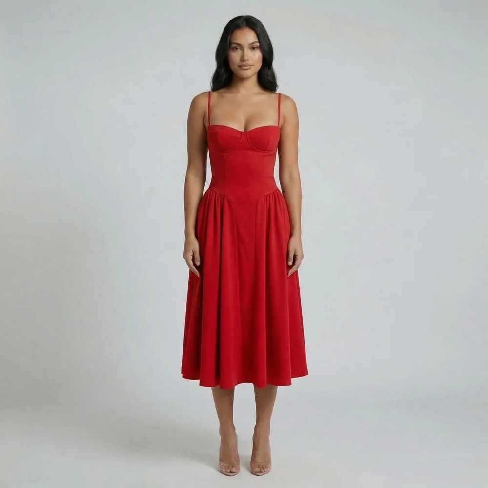 Fiona Corset Midi Dress