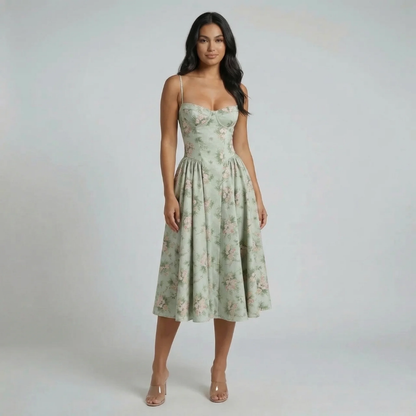 Fiona Corset Midi Dress